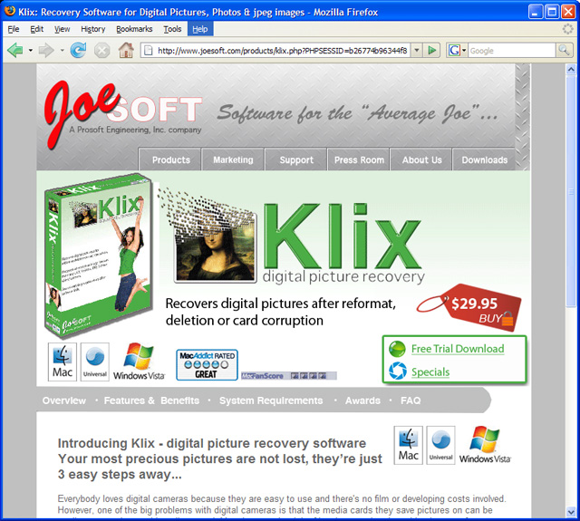 Klix: Recovery Software for Digital Pictures, Photos & jpeg images